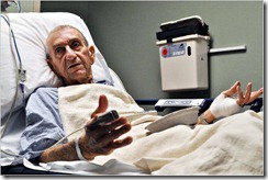 hospitalized man